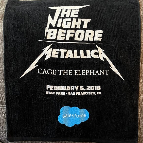 Metallica the Night Before Concert Towel - Picture 1 of 4